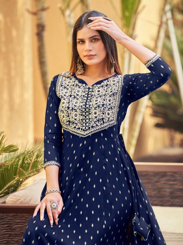 Blue Hills Walkway 40 Rayon Anarkali Kurti Collection